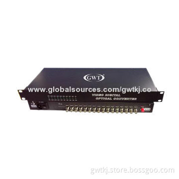 16-channel video + data + audio optical transmitter and receiver